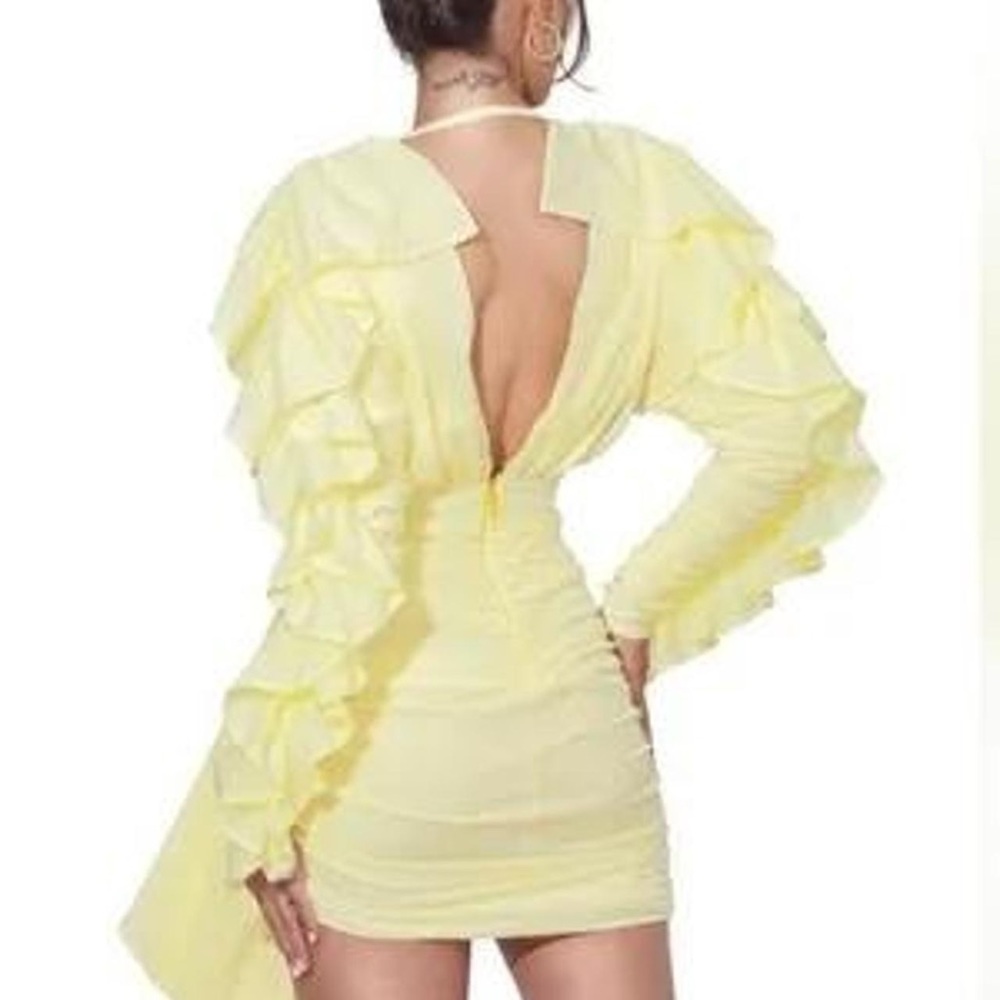 Yellow Ruffle Dress - Picture 4 of 7